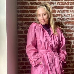 Pink Trench Coat / Rain Jacket